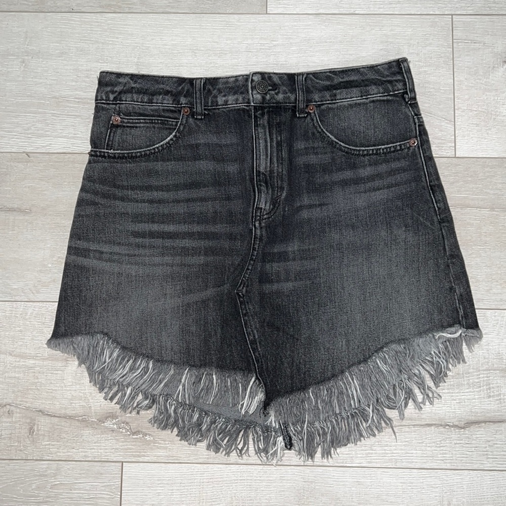 We The Free Black Jean Skirt
